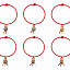 6 Pulseras cordón rojo de la Suerte con Chinito de la Suerte 